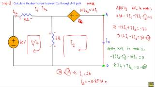 Thevenin amp Norton Circuit with Dependent Source  Example 1 [upl. by Annaeiluj130]