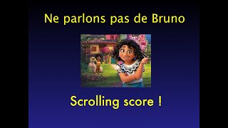 Ne parlons pas de Bruno  Partition défilante   Scrolling Score [upl. by Enelrihs486]