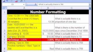 Excel Basics 13 Percentage Number Format [upl. by Greff]