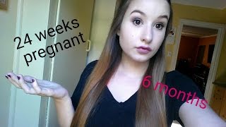 24 weeks pregnant 6 months false labour skin tag etc [upl. by Silverts349]