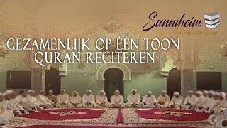 Gezamenlijk op één toon Quran reciteren Sheikh Taqyu alDien alHilali [upl. by Nimoynib]