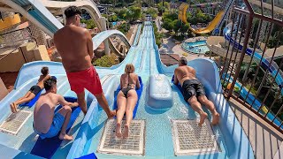 🏁💦 Proracer Waterslide POW Race at Aqua Fantasy Water Park [upl. by Wyatt]