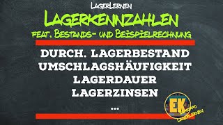 Lagerkennzahlen feat Bestands und Beispielrechnung [upl. by Ninon]