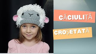 Caciula crosetata oita Partea aIIa Sheep amigurumi [upl. by Cykana]