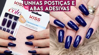 Apliquei as UNHAS POSTIÇAS com as ABAS ADESIVAS da Kiss New York nas unhas naturais da minha mãe [upl. by Oznohpla781]