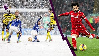 Premier League Football In The SNOW ❄️🥶  2024 Edition [upl. by Nostaw]