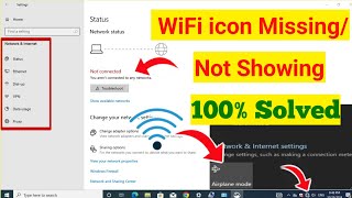 Fixed Wifi Not Showing in Setting on Windows 1011  Solve Wifi missing icon  tipsamptricks [upl. by Tselec]