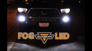 2016 TOYOTA TACOMA FOG LIGHT LED HOW TO INSTALL l H11 AUXBEAM LEDS [upl. by Artamas]