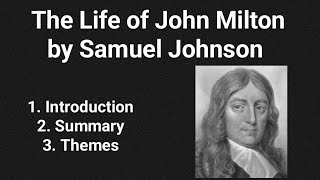 The Life of John Milton Essay by Samuel Johnson in UrduHindi Summary and Themes Life of Milton [upl. by Mercer385]