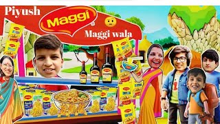 Piyush ने खोली maggi ki दुकान 🍜 par kyu🤔 Sourav joshi cartoon stories  Cartoon stories in hindi [upl. by Adnam]