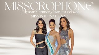 Edymar Martínez y Mariem Velazco en el MissCrophone 🎤 3 Reinas ganadoras del Miss International [upl. by Lebanna]