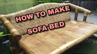 How to make RATTAN SOFA BED SIATON BAMBOO CRAFT [upl. by Ennayllek93]