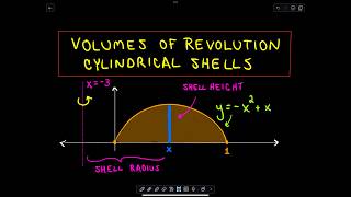 Volumes of Revolution  Cylindrical Shells Two Examples [upl. by Nyluqcaj]