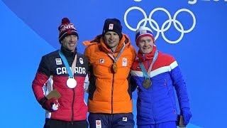 2018 平昌 PyeongChang Speed Skating Mens 5000m Medal Ceremony Sven Kramer [upl. by Rawdin]