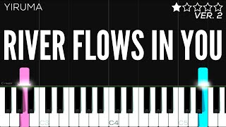 Yiruma  River Flows In You  EASY Piano Tutorial [upl. by Suivatram858]