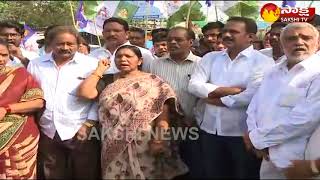 YSRCP Leaders Protest Besant Road in Vijayawada  AP Bandh  Watch Exclusive [upl. by Tillie]