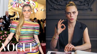 Cara Delevingne Breaks Down 21 Looks From the Met Gala to a Royal Wedding  Life in Looks  Vogue [upl. by Hakilam253]