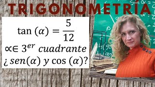 RAZONES TRIGONOMÉTRICAS CONOCIENDO LA TANGENTE Y EL CUADRANTE [upl. by Neyrb652]