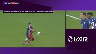 Andreas Christensen gets a red card  Chelsea vs Liverpool [upl. by Nnomae445]