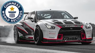 Fastest Drift  Nissan Middle East FZE sets world record [upl. by Teresa230]