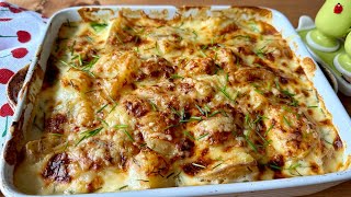 Creamy Cheese and Chives Potatoes  Delicious side dish [upl. by Kos]