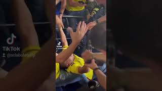 La Colombia vince in rimonta col Brasile con doppietta di Luis Diaz Il papà festeggia così ❤️⚽️ [upl. by Eulalee]