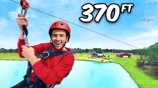 I Built a 300FT Zip Line In My Backyard [upl. by Inuat]