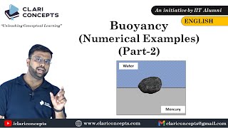 Numerical examples on Buoyancy Phenomenon Part2 English [upl. by Llerrej]