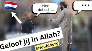 MOSLIM bewijst HOLLANDS meisje bestaan van Allah De God  Hoofddorp Straatdawah [upl. by Tisdale]