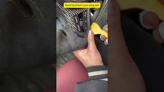 Steering wheel cover plug side automobile steeringwheelcover sewing steering diy shorts diy [upl. by Ettedo]