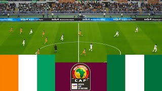 Cote dIvoire 0 vs 1 Nigeria CAF Africa Cup  Video game simulation PES 2021 [upl. by Airot420]