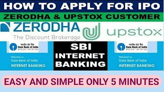 apply ipo with Netbanking SBI NetBanking se IPORIGHTS me apply kaise krte h [upl. by Zarihs]