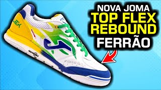 NOVO sistema de AMORTECIMENTO 👀  Análise chuteira futsal Joma Top Flex Rebound Ferrão [upl. by Yeslehc]