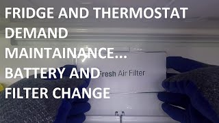 Furnace Thermostat Battery Change amp Fridge Filter Change  M18 EP3 [upl. by Enaej600]