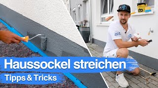 Haussockel streichen  Tipps und Tricks vom Wandprofi [upl. by Stephine]