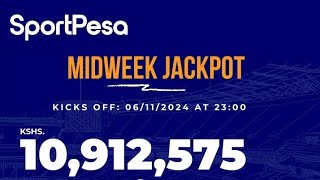 SPORTPESA MIDWEEK JACKPOT PREDICTION 6TH8TH NOV 2024DOUBLE CHANCE [upl. by Epoillac317]