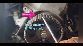 Mitsubishi Pajero V6 timing belt removal and installation guide [upl. by Eilojne]