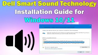 How to Install Dell Smart Sound Technology Drivers on Windows 1011 [upl. by Chapnick577]