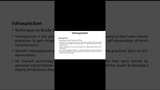 What is Introspection in psychology  shorts introspection structuralism schoolofthought [upl. by Nylirej]