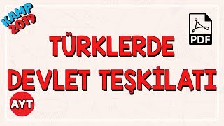 Türklerde Devlet Teşkilatı  AYT Tarih [upl. by Ruenhs]