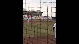 Javier Baez Hits His First AAA Homer  April 6 2014 [upl. by Ellenid]