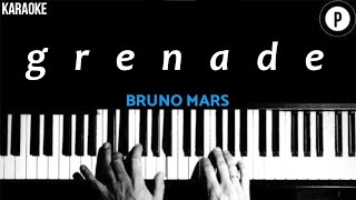 Bruno Mars  Grenade KARAOKE Slowed Acoustic Piano Instrumental COVER LYRICS [upl. by Godwin]