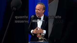 ROBERTO BENIGNI E LA DEDICA A SUA MOGLIE [upl. by Possing]