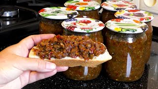 Лучшая вкуснятина из баклажанов на зиму Баклажанная икра жареная через мясорубку без стерилизации [upl. by Mitinger]