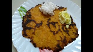 Sihi kumbalakaayi akki rotti  Sweet pumkin roti Kaddu ki rotti recipe in kannada [upl. by Platon196]