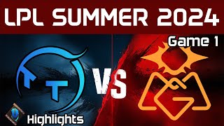 TT vs OMG Highlights Game 1 LPL Summer 2024 TT Gaming vs Oh My God by Onivia [upl. by Benco]