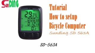 Setting Sunding SD 563A bicycle computer tyre circumference [upl. by Kyle]