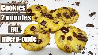 Cookies aux pépites de chocolat en 2 minutes au micro onde [upl. by Aisila]