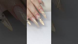 Gold glittering atmosphere whitening nail art style pictures [upl. by Angeli108]