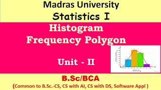 How To Draw Histogram and Frequency Polygon  Statistics 1  Madras University [upl. by Idurt791]